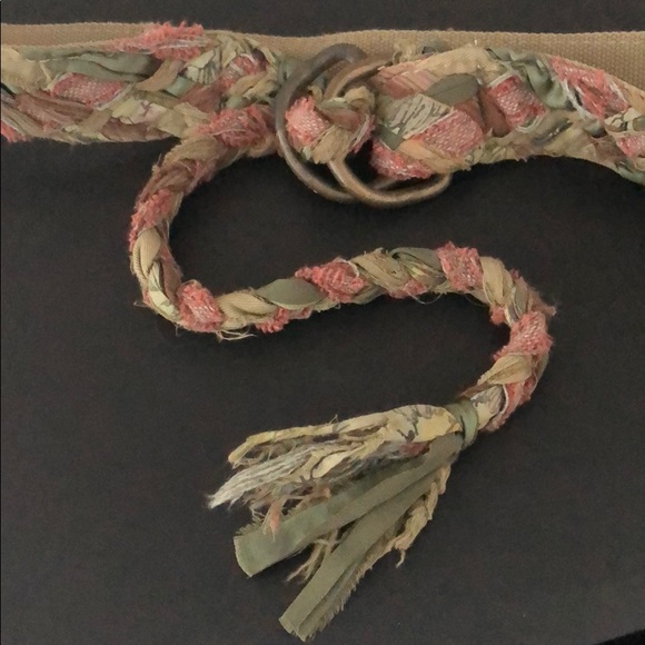 UNIQUE BOHO CLOTH & RIBBON WOVEN BRAIDED BELT - Picture 5 of 10